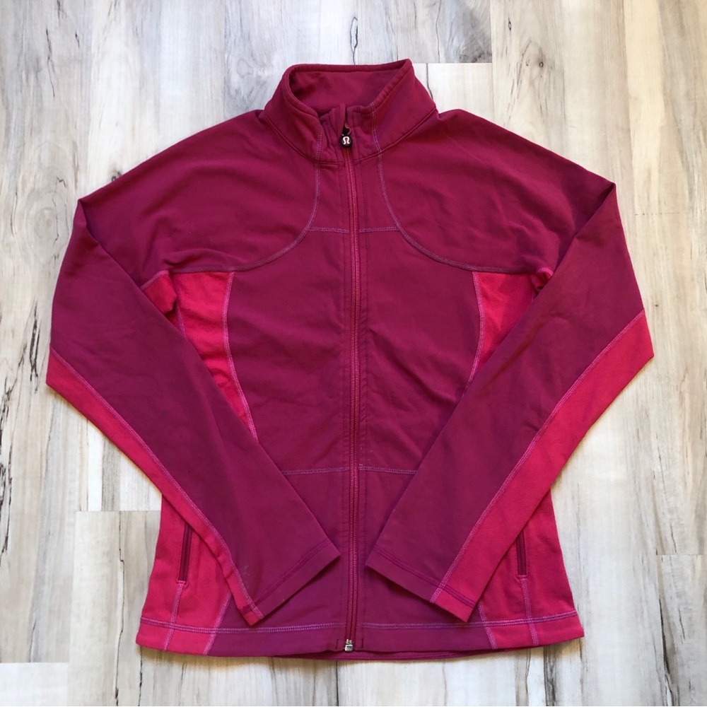 Lululemon Define Jacket Women's 8 Pink Full Zip Luon Yoga Running Activewear